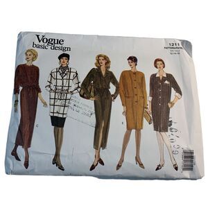 vintage Vogue sewing pattern 1211 Basic Design 5 dresses 12 14 16 1990s